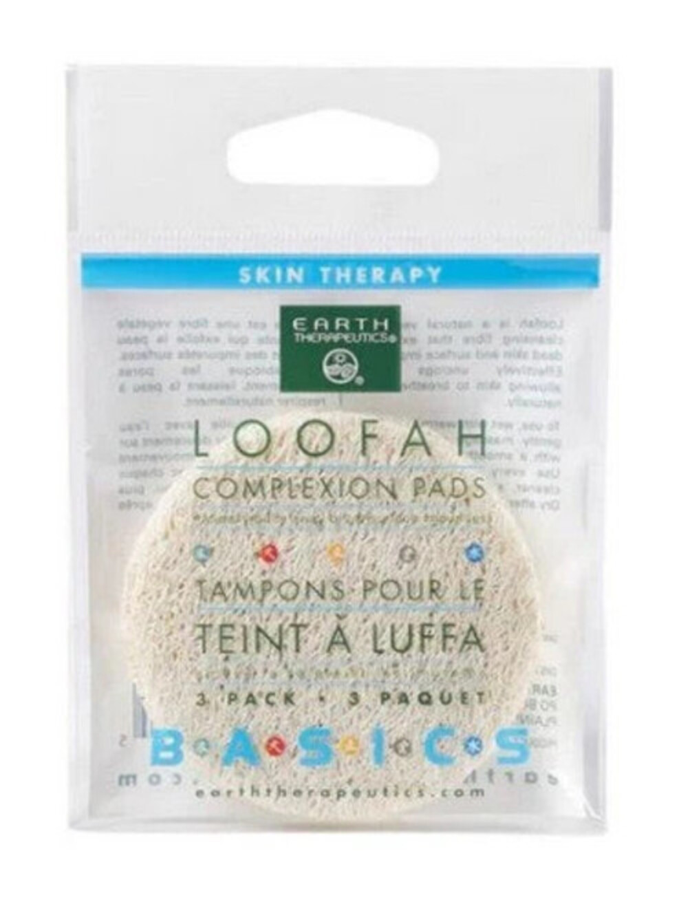 Earth Therapeutics, Loofah Complexion Discs, 5 Pc